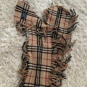 Authentic Burberry Original Print Scarf Fringe